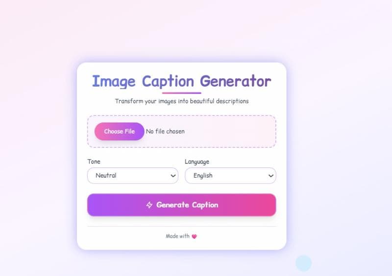 Image Caption Generator